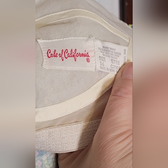 Vintage cotton romper / swim suit with birds and flowers. Size medium. - Picture 2 of 8